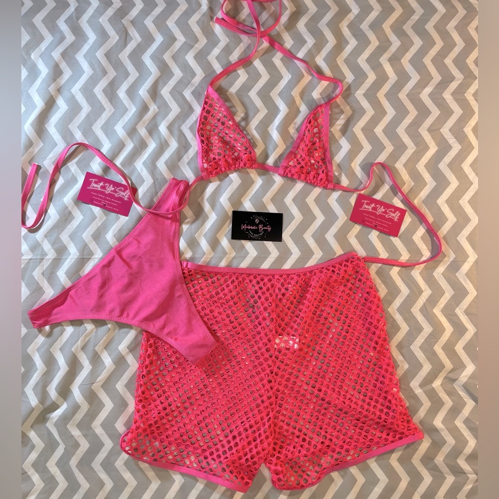 3 Piece Pink Bathing Suit